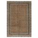 Vintage Handmade Turkish Area Rug with Floral Design