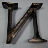 "kitchen" lettering set in blackened metal