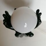 Lamp hands globe opaline