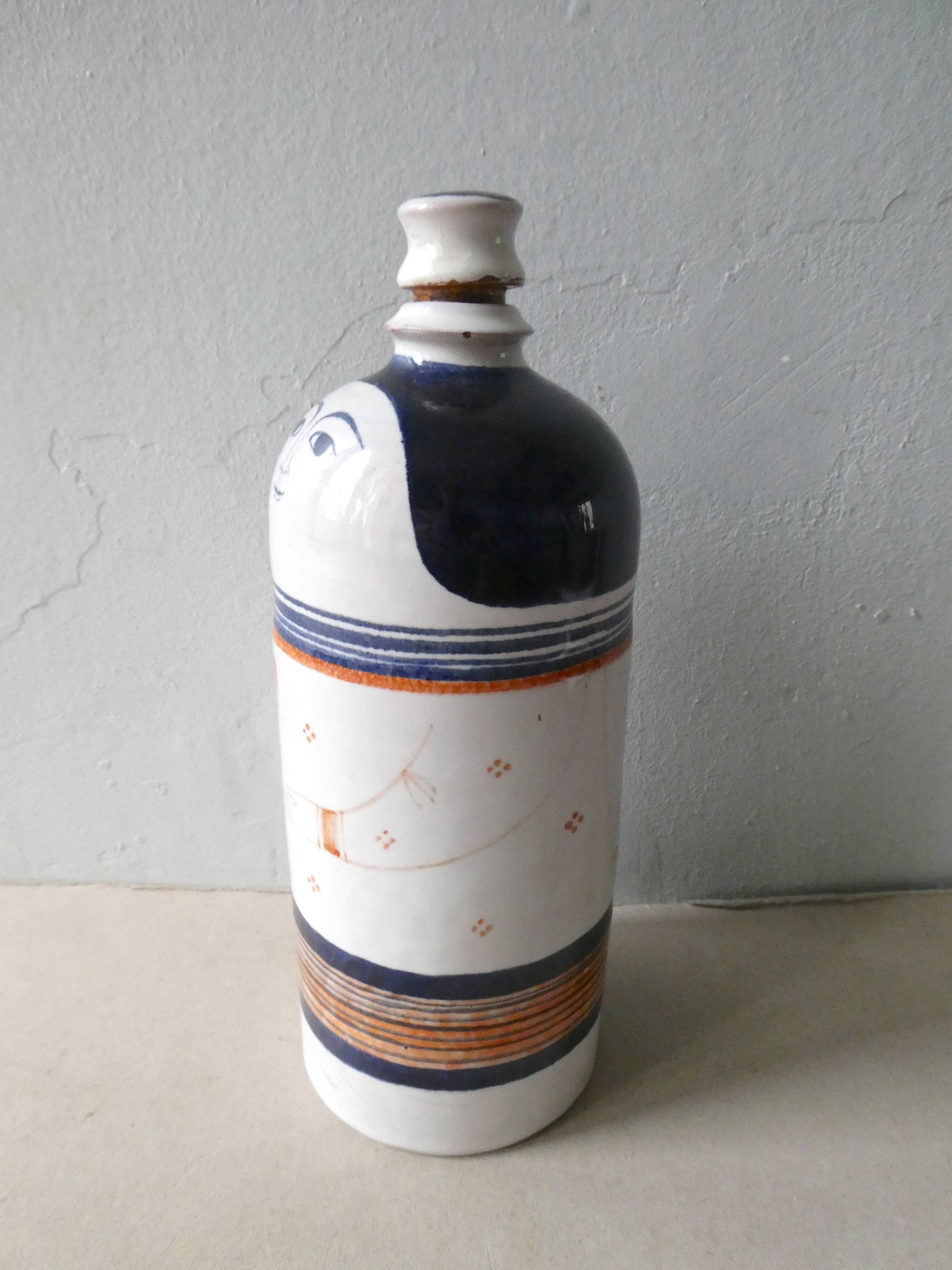Bottle ceramic of Claude and Slavik Palley, 70 years