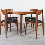 anish Mid-Century Dining Set – Teak Extension Table and 6 Chairs, 1960s