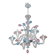 "Amsterdam" Large Size Vintage Pink and Blue Tulip Murano Glas Chandelier,