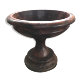 Coupe sur pied en bois tourné