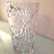 Cylinder vase in chiseled crystal / vintage 60s-70s