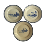 Lot of 3 plates Luneville