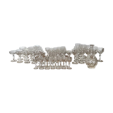 Service de verres 62 pièces en cristal taillé