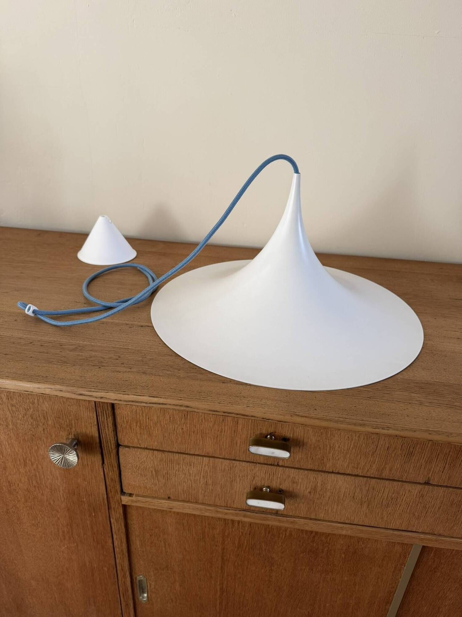 Vintage Fog & Morup Semi pendant 47cm - Thorsten Thorup - Claus Bonderup - Danish design lamp