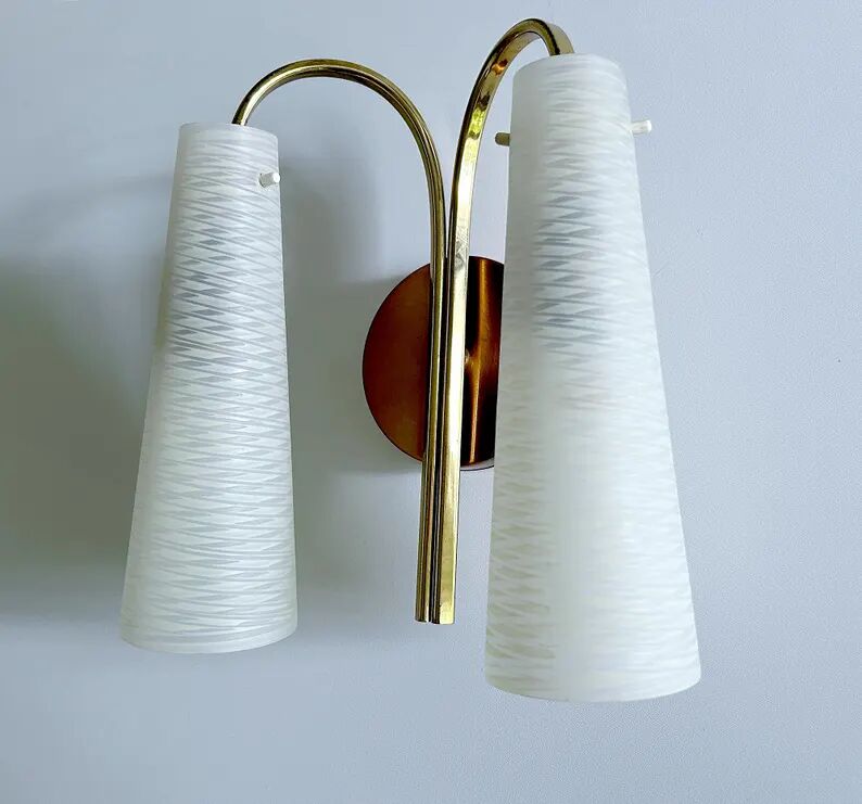 Vintage Italian Glass Sconce, 1960s