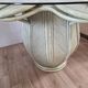 Dining table with a floral design in rattan, 1970.