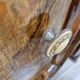 Tuscan Art Decò bedside tables from the 1940s in walnut burl