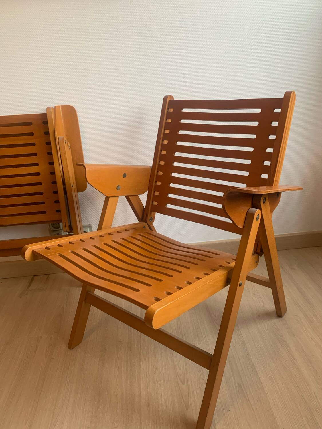 Pair of Rex Niko Kralj Folding Armchairs