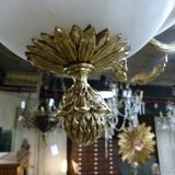 Lamp in bronze and alabaster XXth