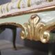 Venetian Baroque salon with table, two armchairs, a bench and a chair, mid-19th century