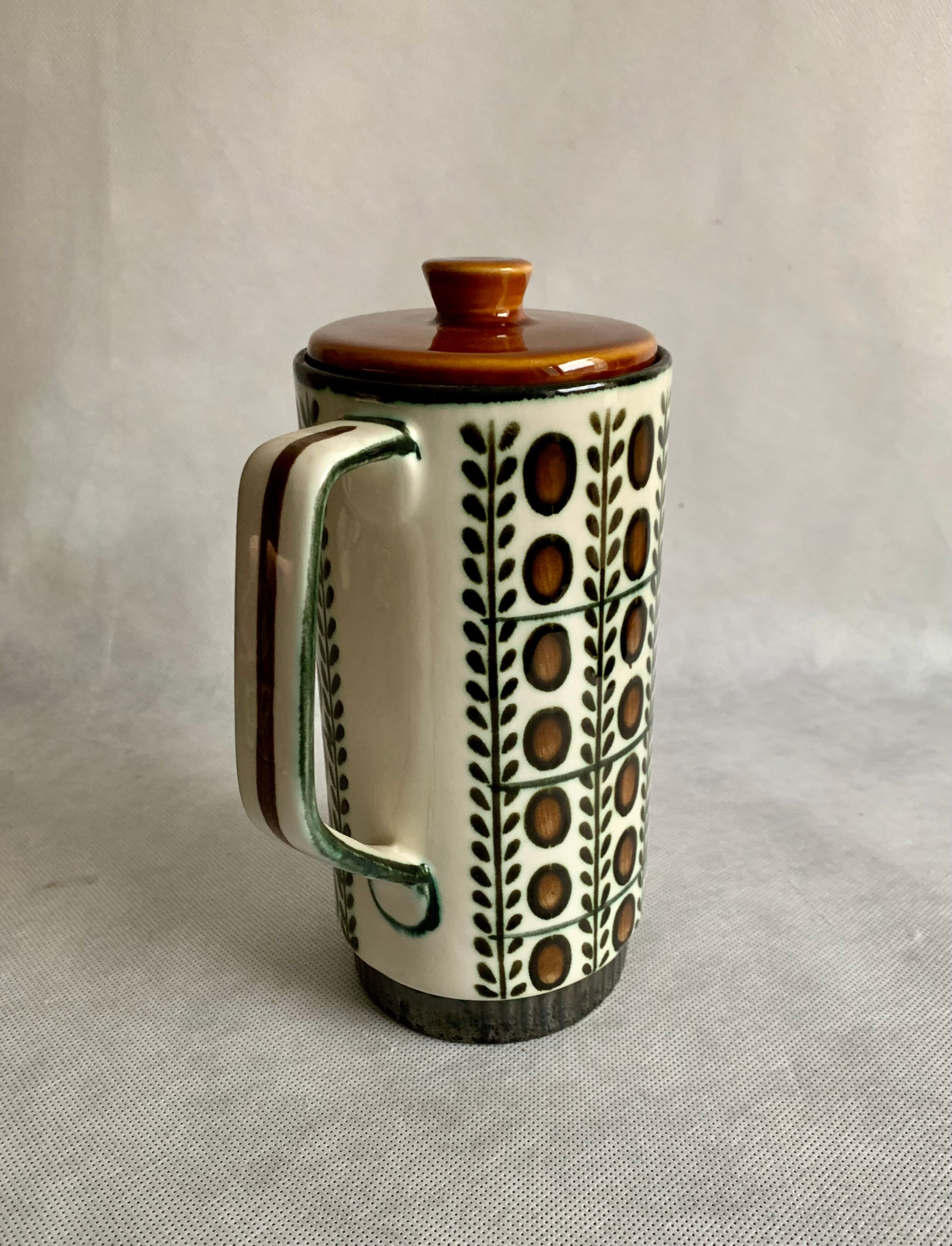 Pottery teapot Boch Rambouillet Noix, 1960s