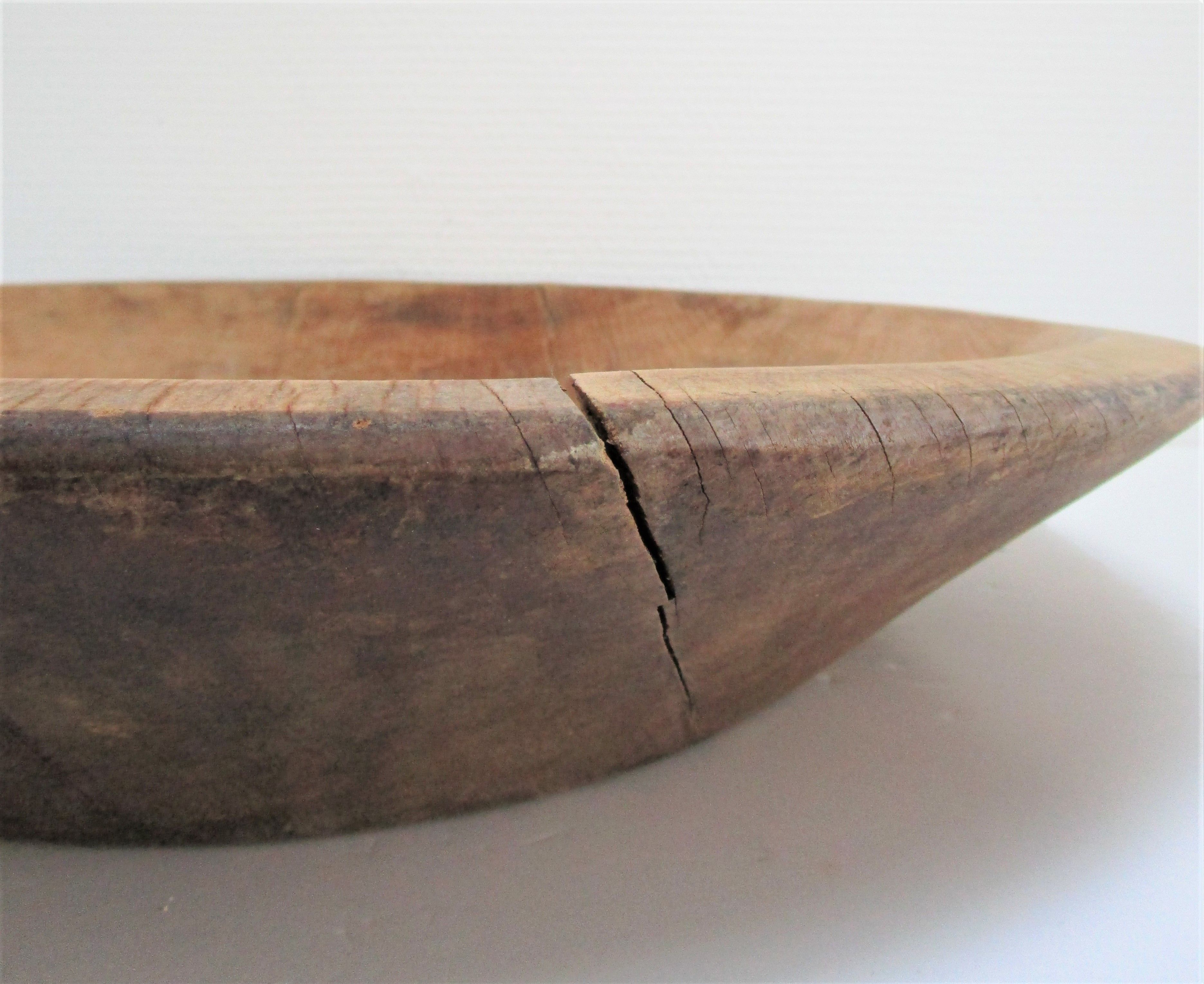 Large flat solid wood patinated vintage popular art