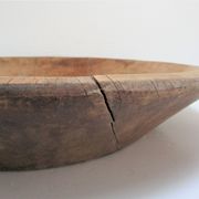Plat bois massif patiné art populaire vintage