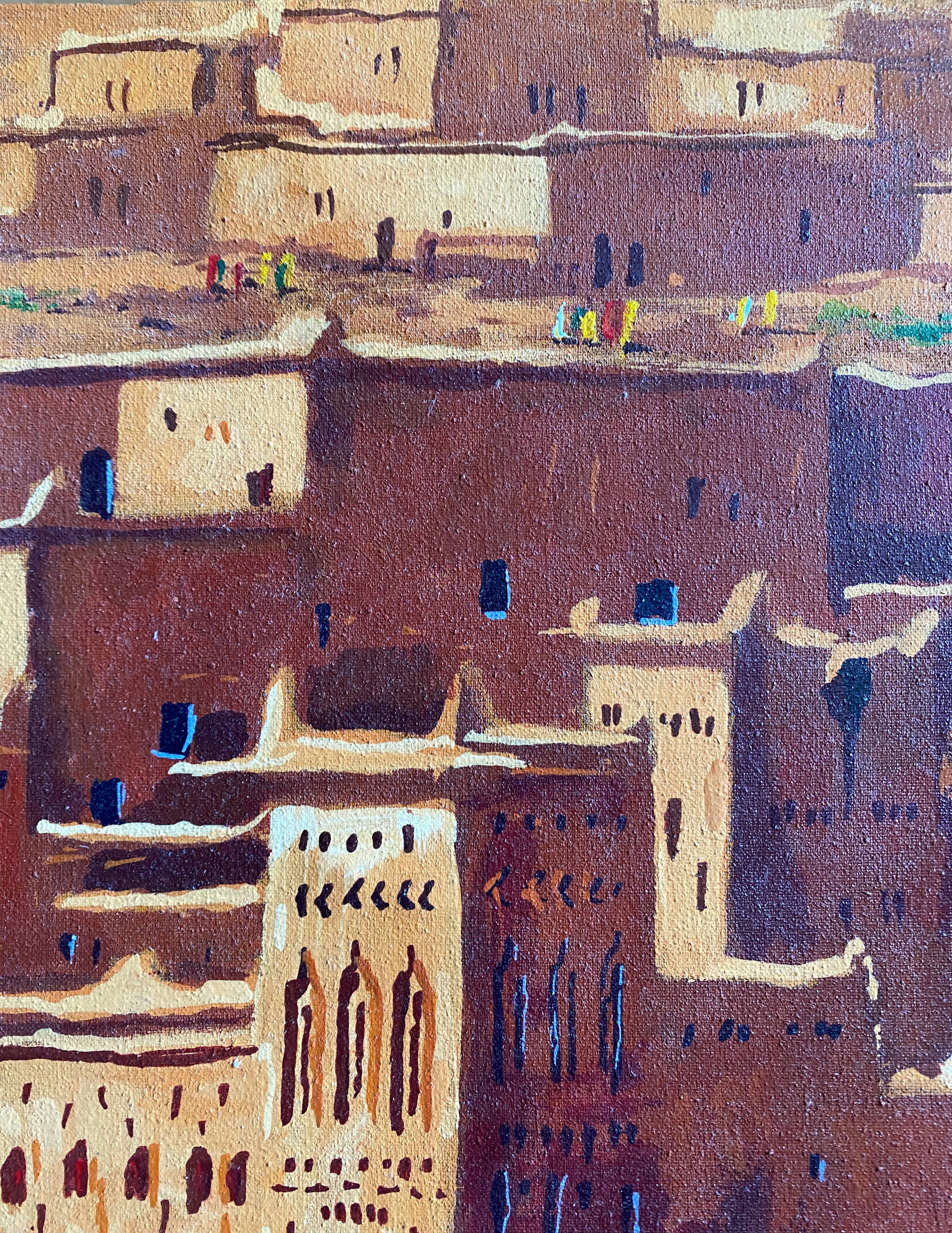 Painting HST Rachid Bouskri artist from Tinjdad (Morocco) Orientalist