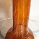 Glass vase brown caramel color