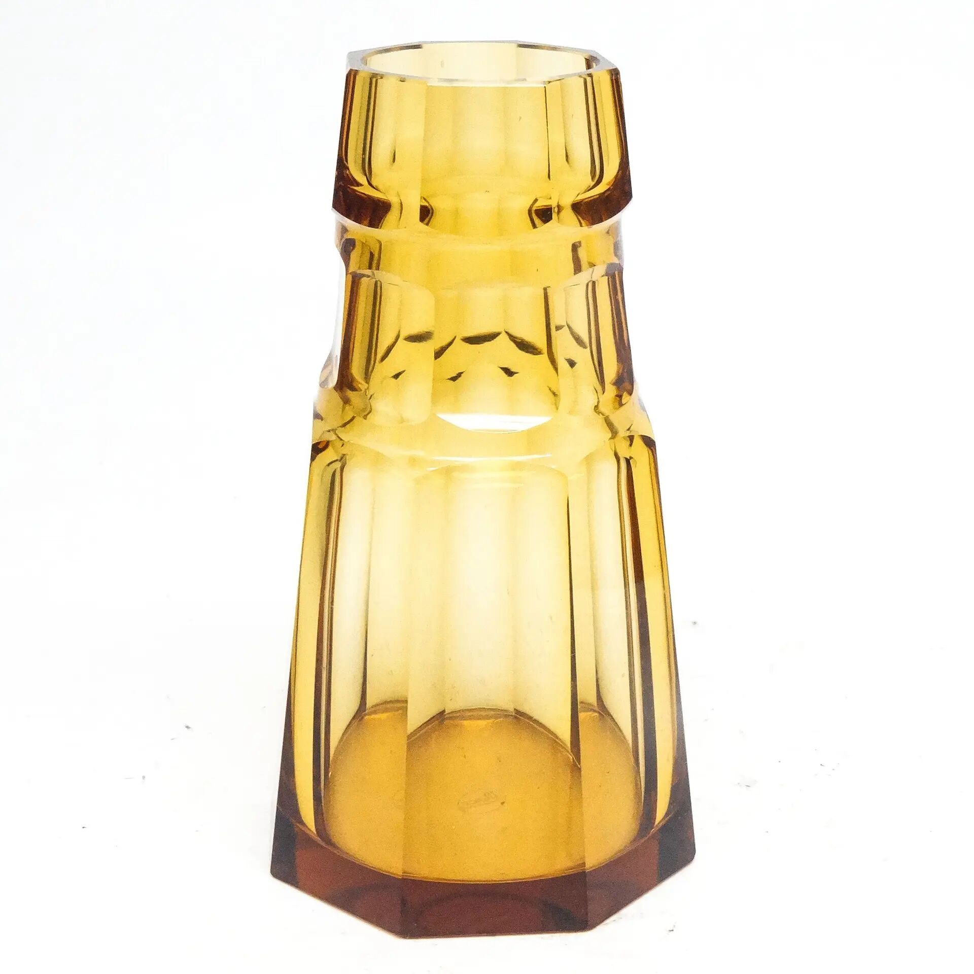 Art Deco vase, crystal, Moser, Czechoslovakia, 1930s