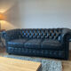 Authentic chesterfield 3-seater sofa fleming & howland - black leather