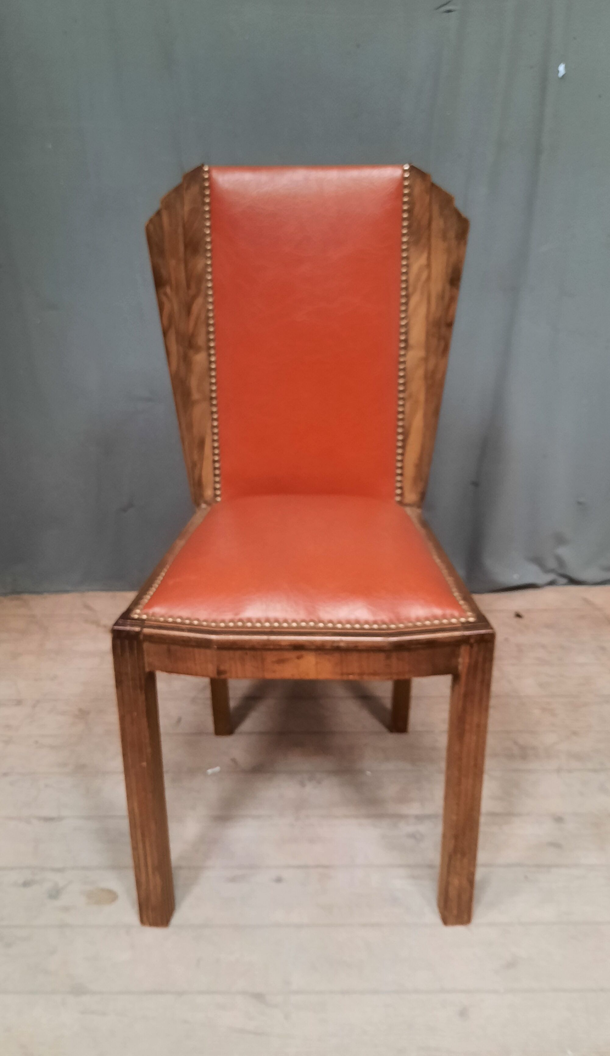 Series of 6 art deco chairs