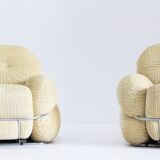 Vintage Adriano Piazzesi Okay armchairs 1970s Italy , set of 2