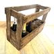 Vintage wooden wine case locker old bottle with HD monogram