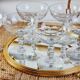 Lot de 8 coupes à champagne en verre soufflé ciselé