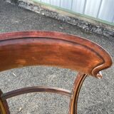 Lot de 3 chaises style victorien – acajou – assise velours jaune