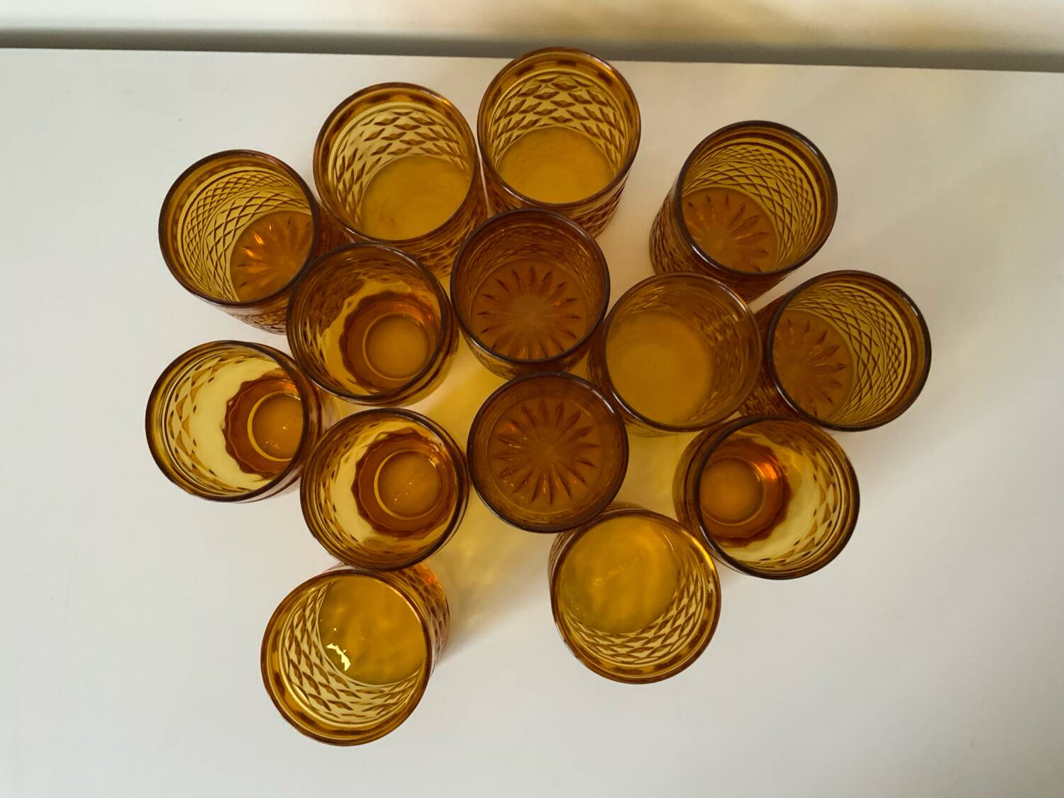 Vintage amber glasses