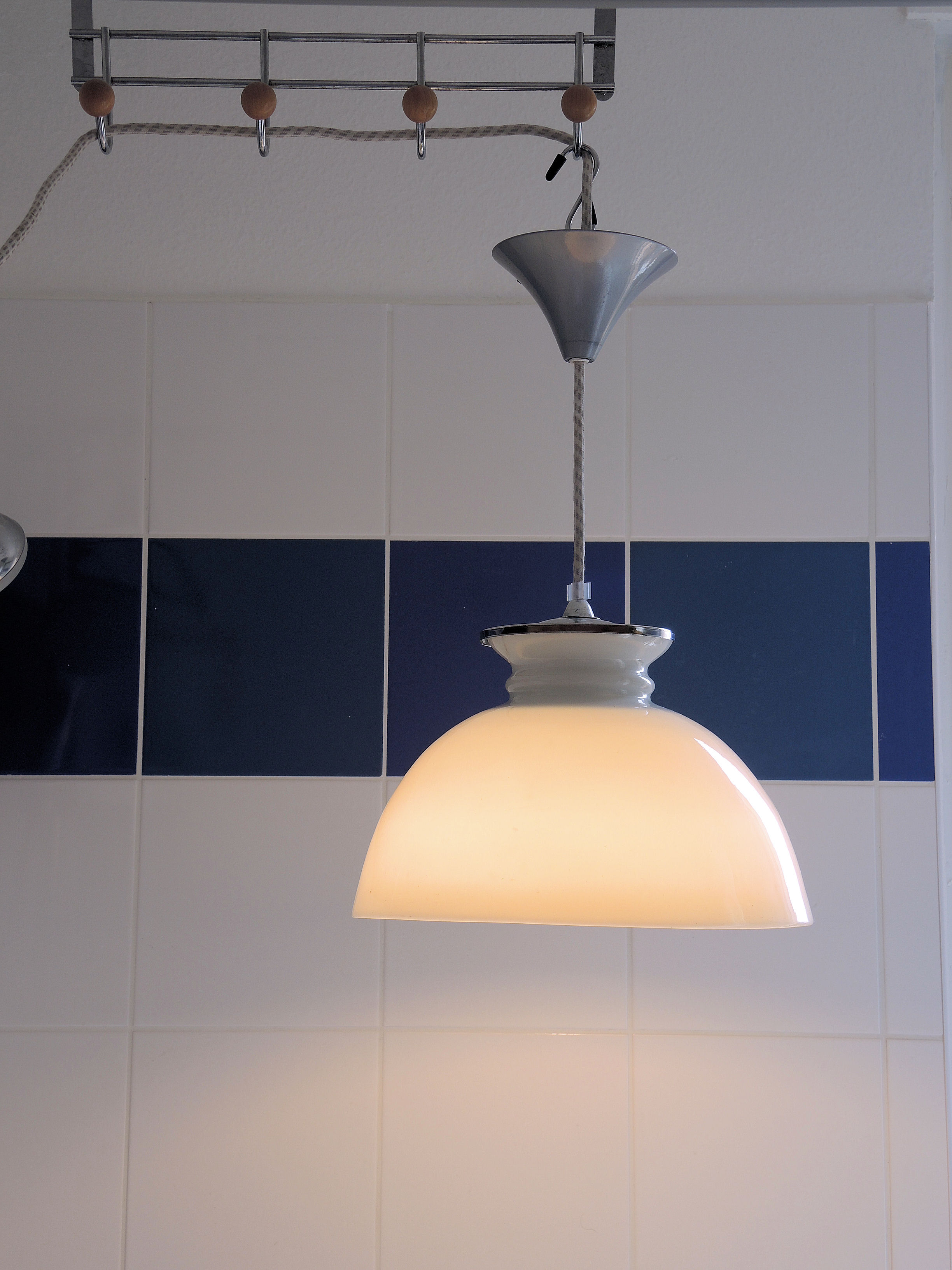 Hanging lamp opaline white 30