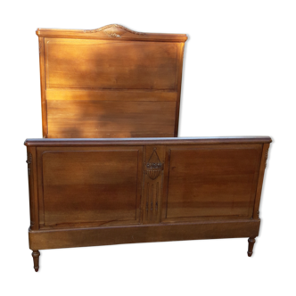 Louis XVI style bed in oak 2 people