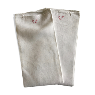 Pair of 19th in old towels