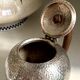 Selfish service in hammered silver-plated metal, 1930s - 3 pieces