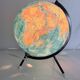 Vintage globe 1975 terrestrial tripod glass Taride world map - 28 cm