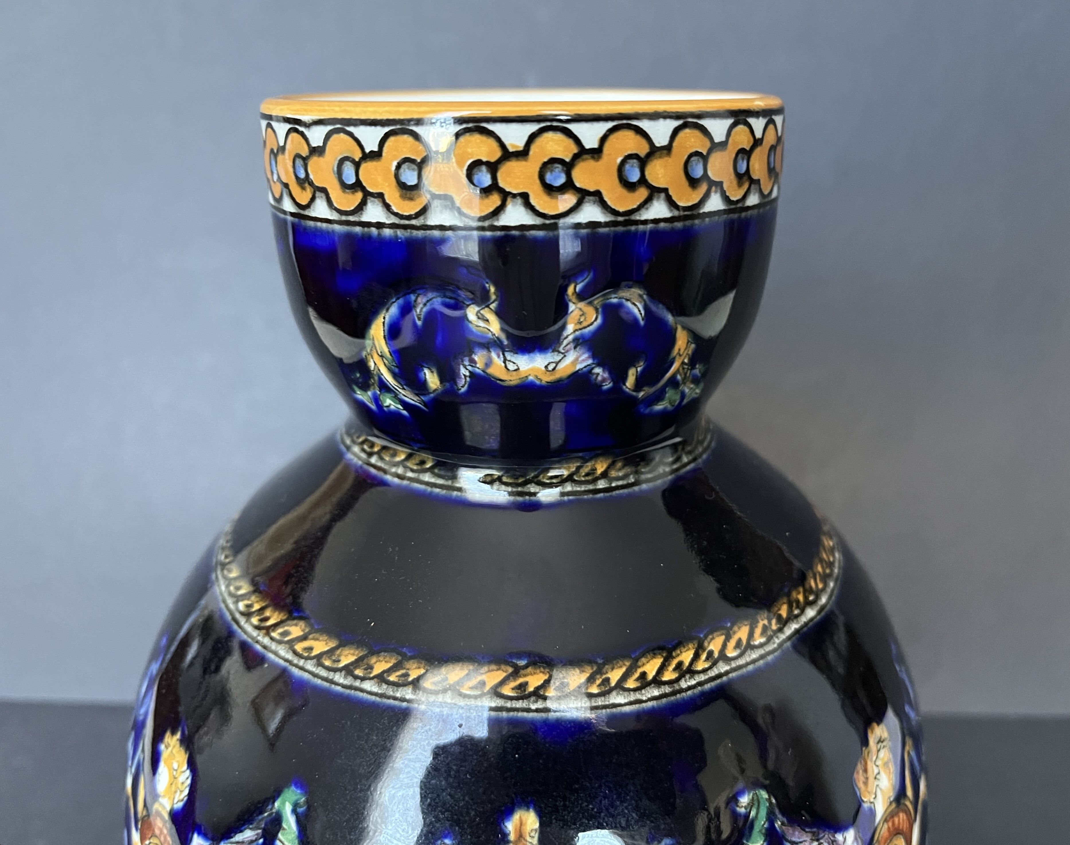 Gien earthenware vase