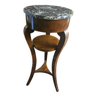 Guéridon - tripod in mahogany veneer Louis Philippe