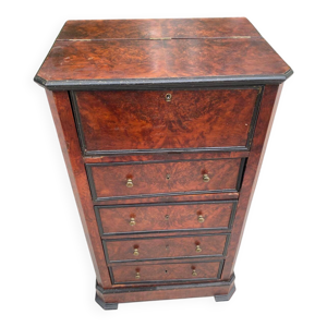 Secrétaire chiffonnier - ronce noyer
