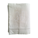 Monogrammed métis cotton sheet S D