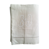 Monogrammed métis cotton sheet S D