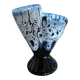 Vase double en céramique émaillée vintage
