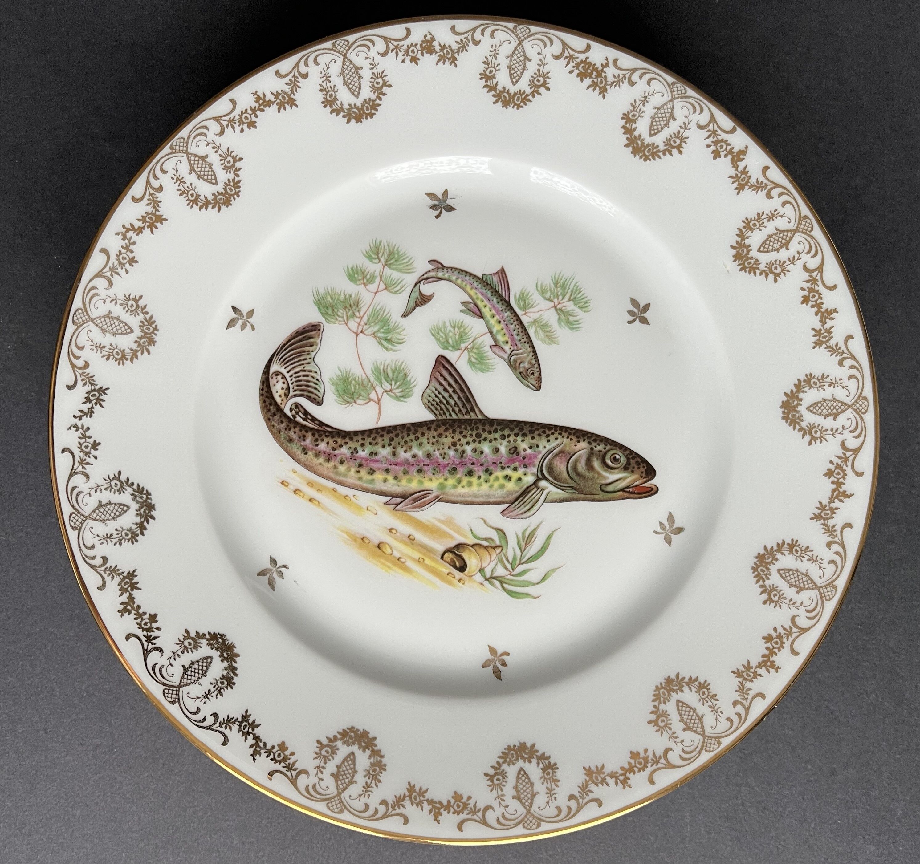 Ensemble de 4 assiettes à poisson