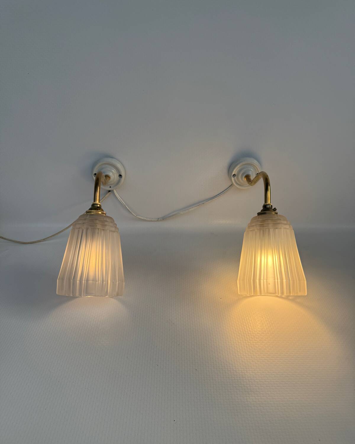 Antique art deco wall lights