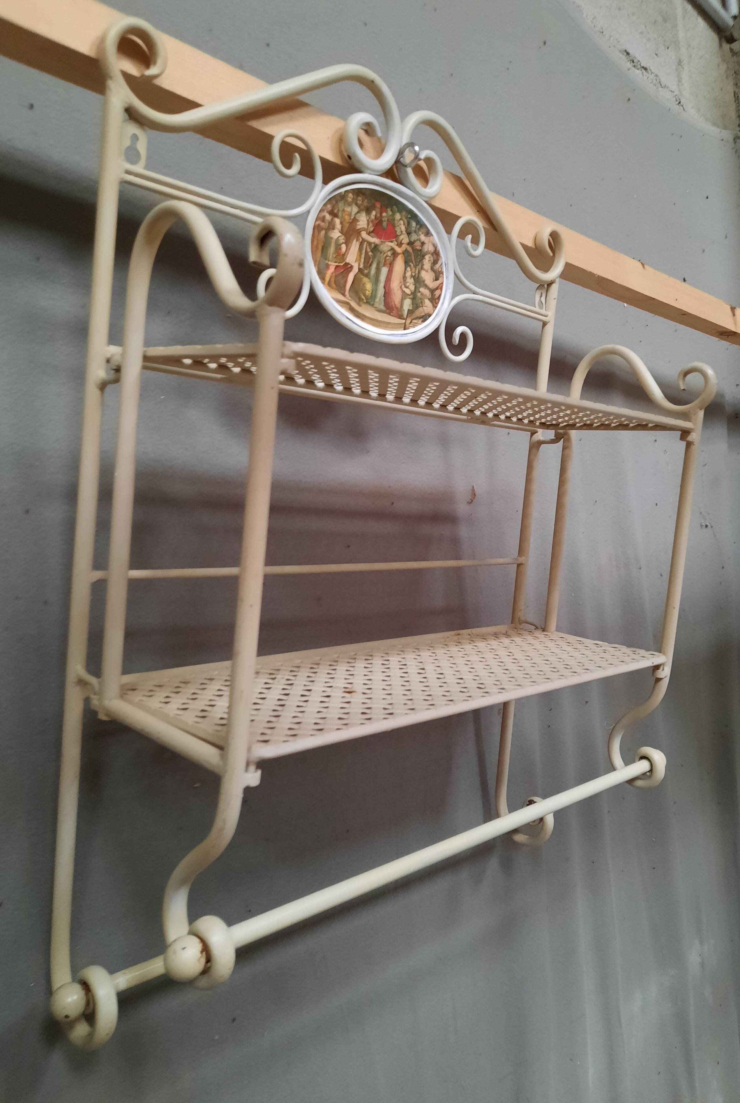 Metal wall shelf