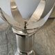Vintage Lotus candle holder in silver metal