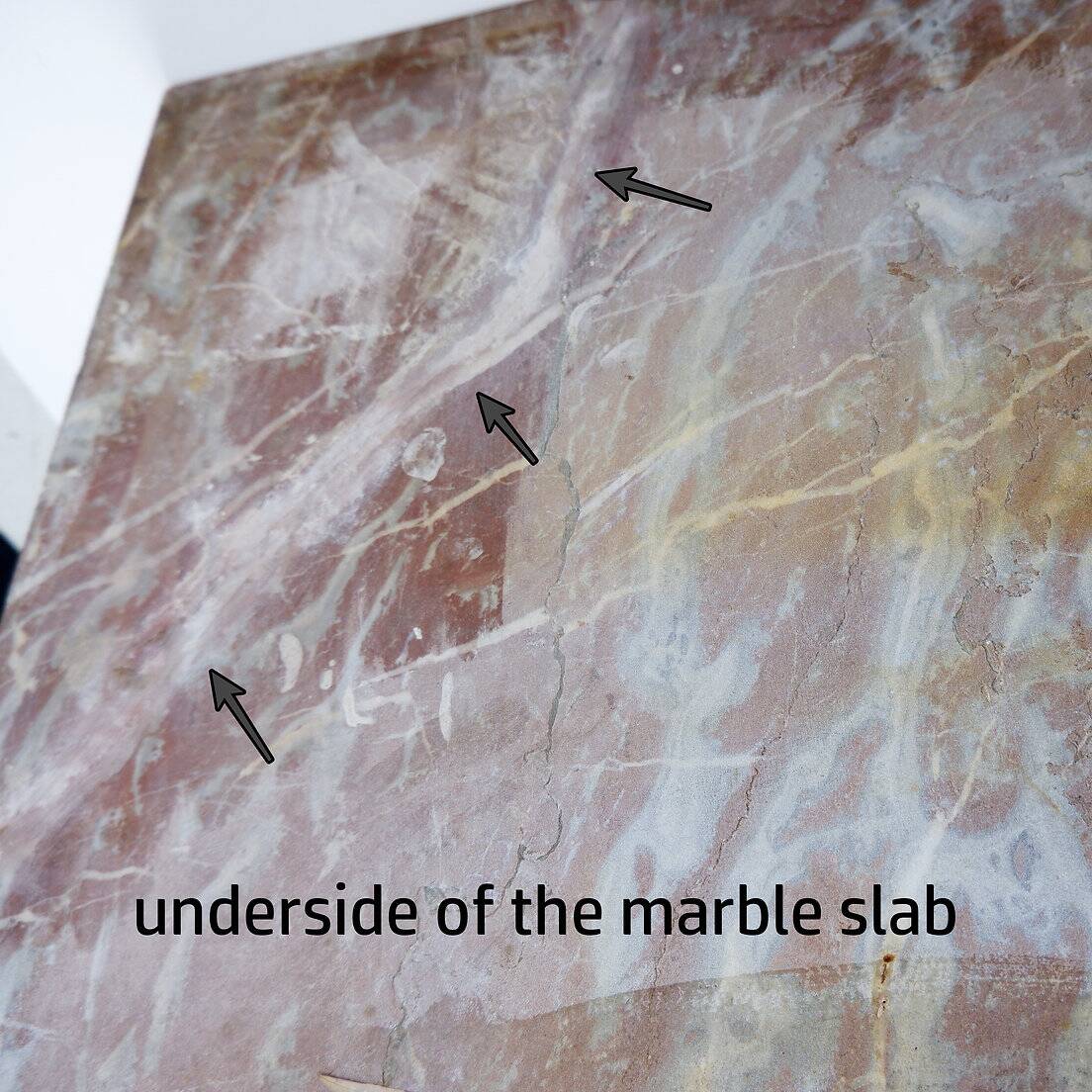18th century walnut chest of drawers with red marble top
