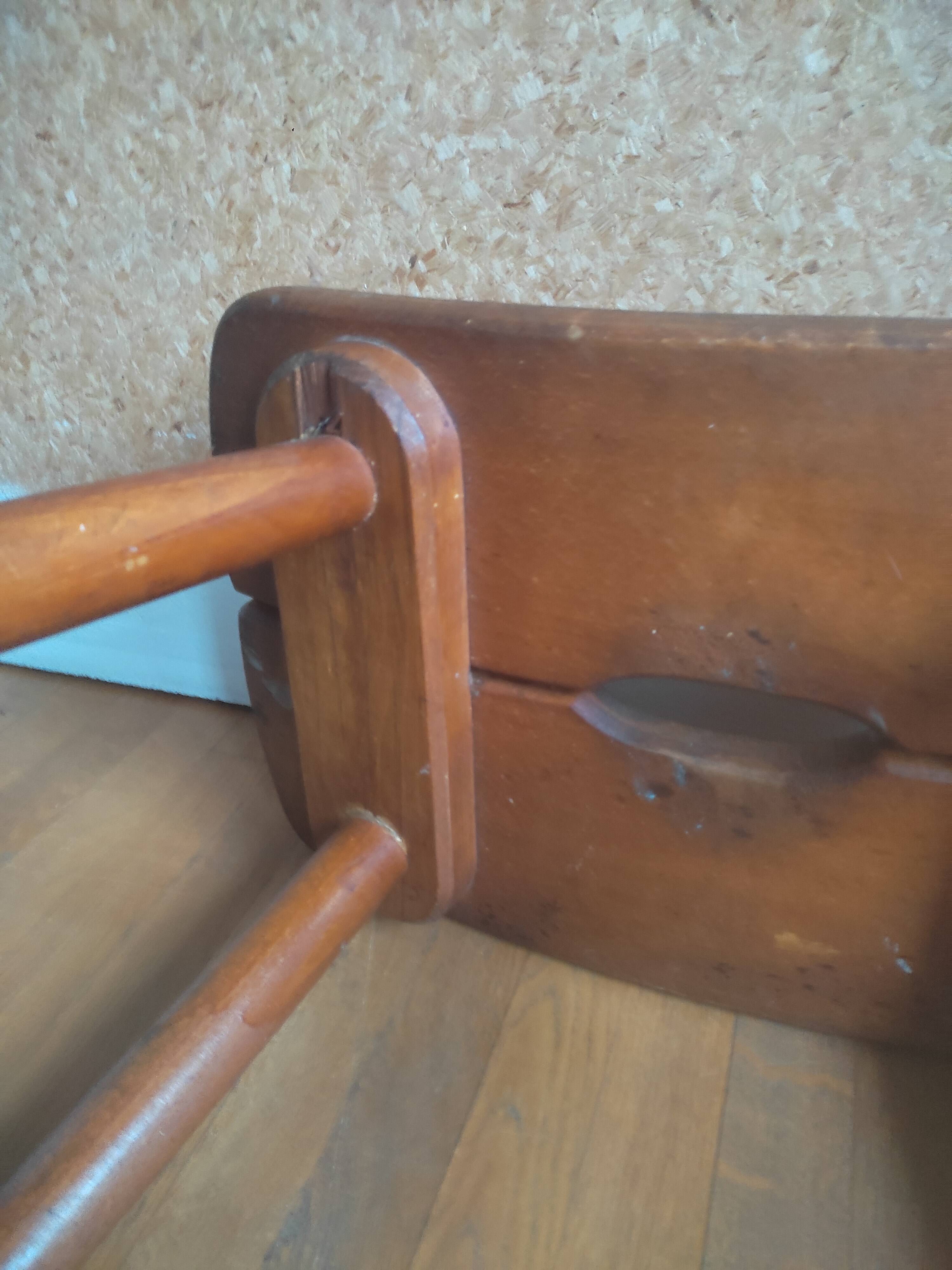 Tabouret en bois mid Century
