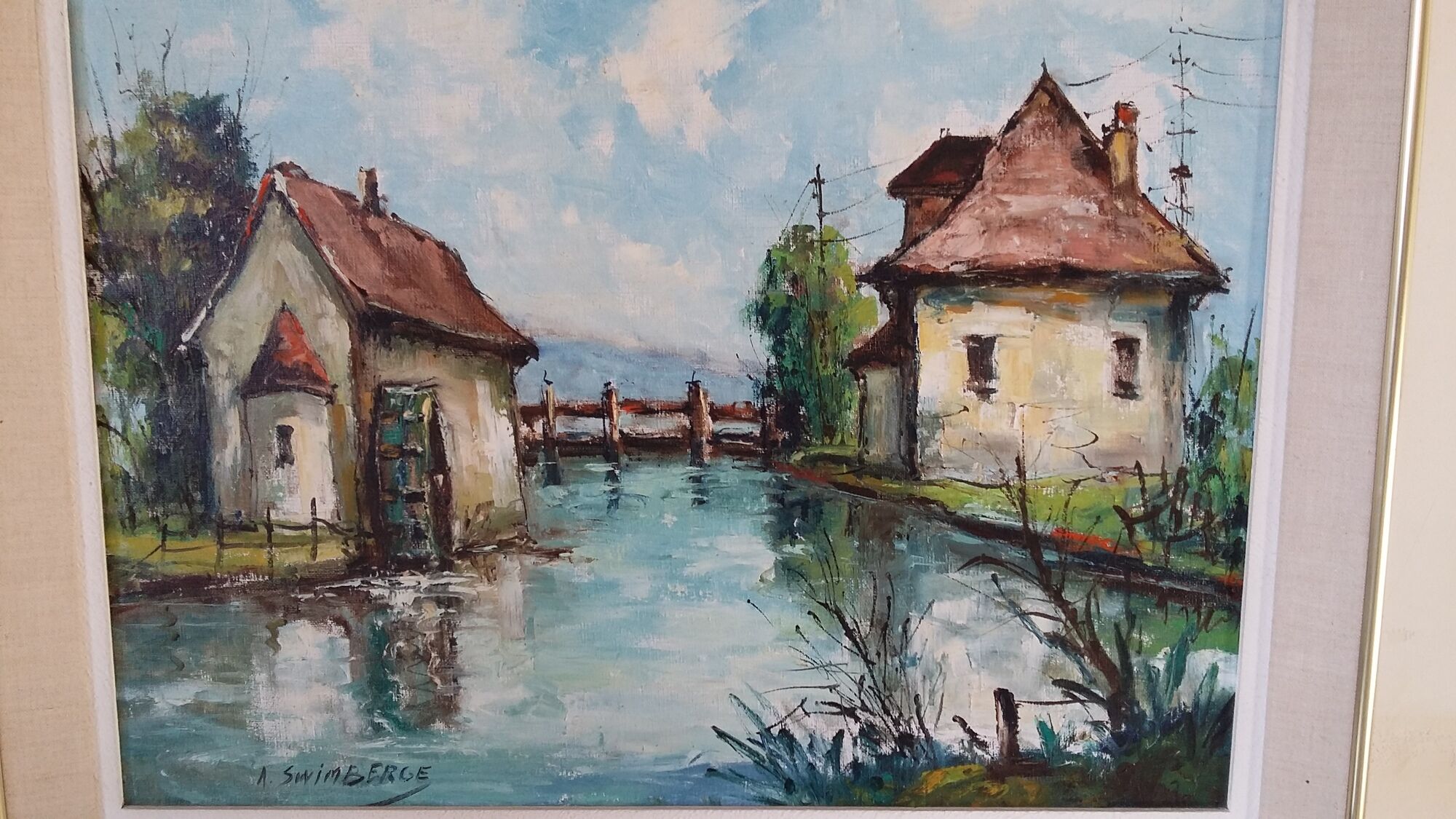 Ecluse on vallee of Morin by André Swimberge oil on canvas