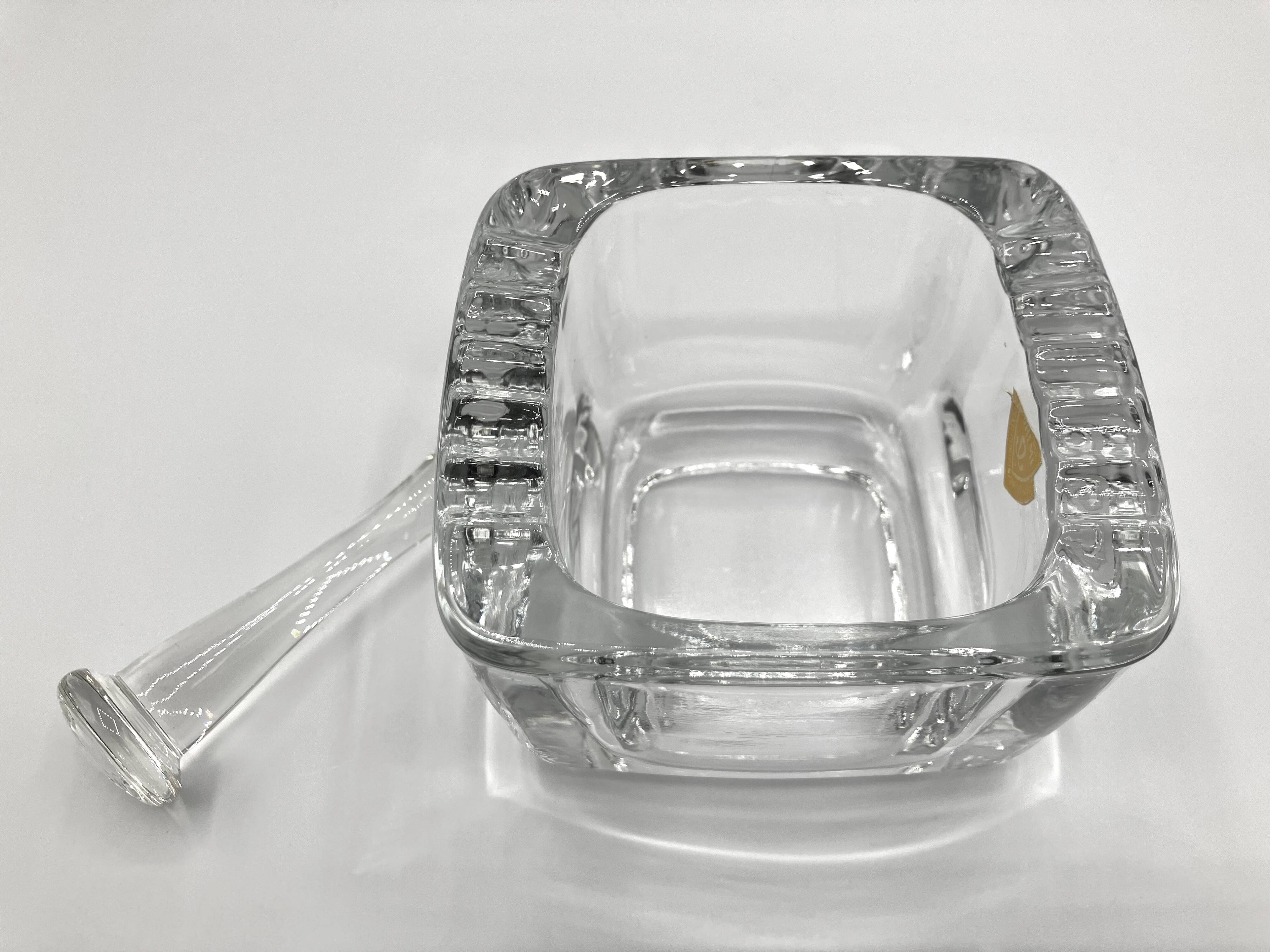 SKLO UNION Ashtray with pestle • 1960 • Czechoslovakia • Pressed glass