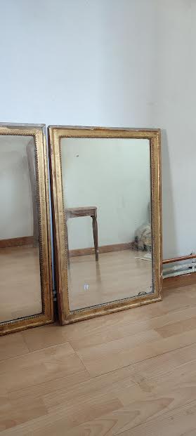 Paire de miroirs en bois doré - XIXe siècle